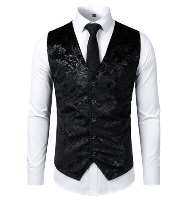 Levoire | Gilet Steampunk Vintage Homme Noir