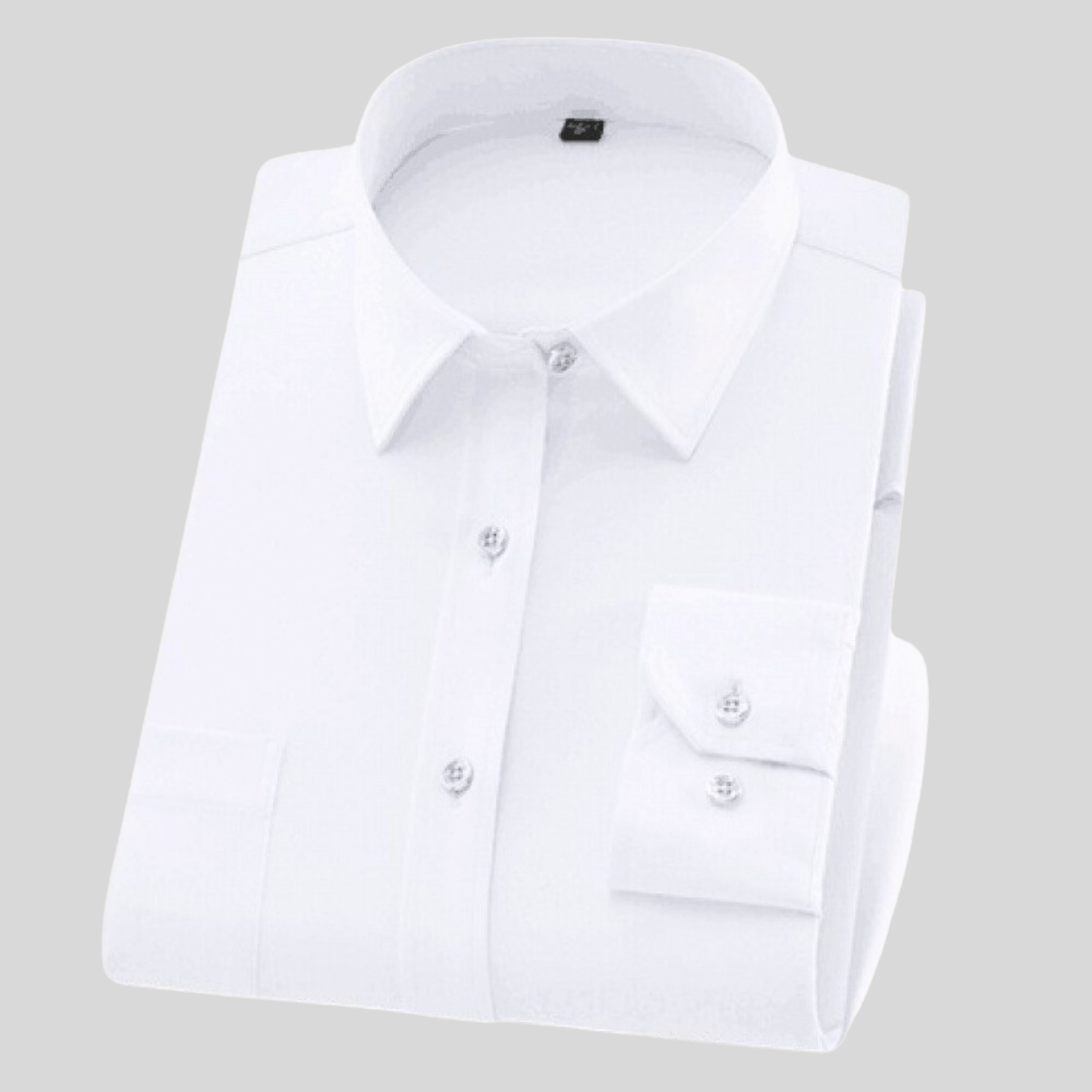 Levoire | Chemise Premium Non froissée Classique & Confortable Décontracté Blanc
