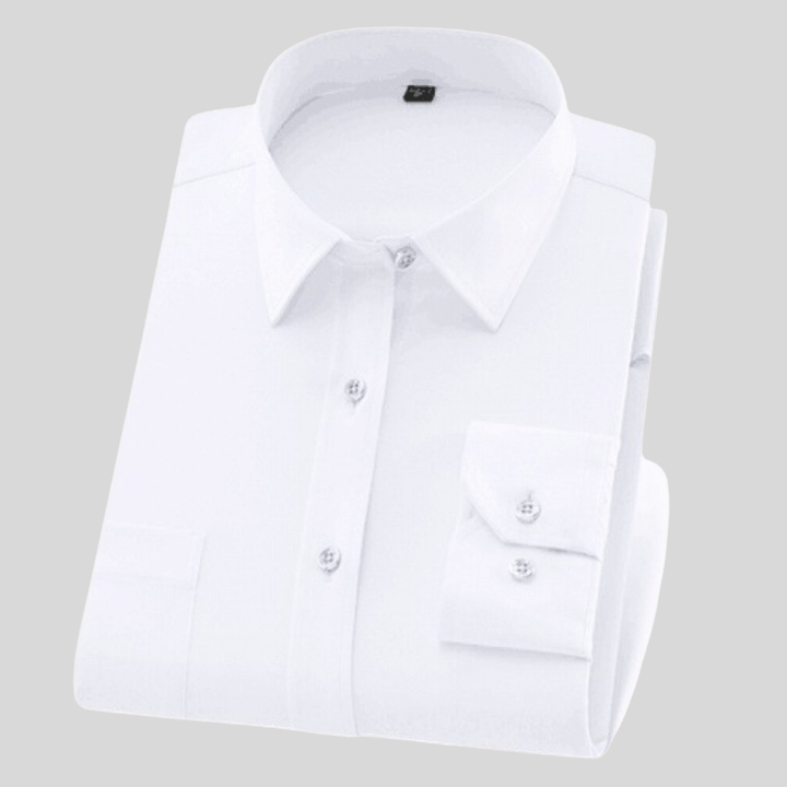 Levoire | Chemise Premium Non froissée Classique & Confortable Décontracté Blanc