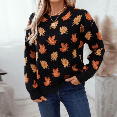 Levoire | Sweatshirt femme Design unique thème automnal Pullover
