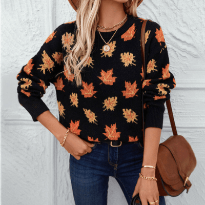 Levoire | Sweatshirt femme Design unique thème automnal Pullover
