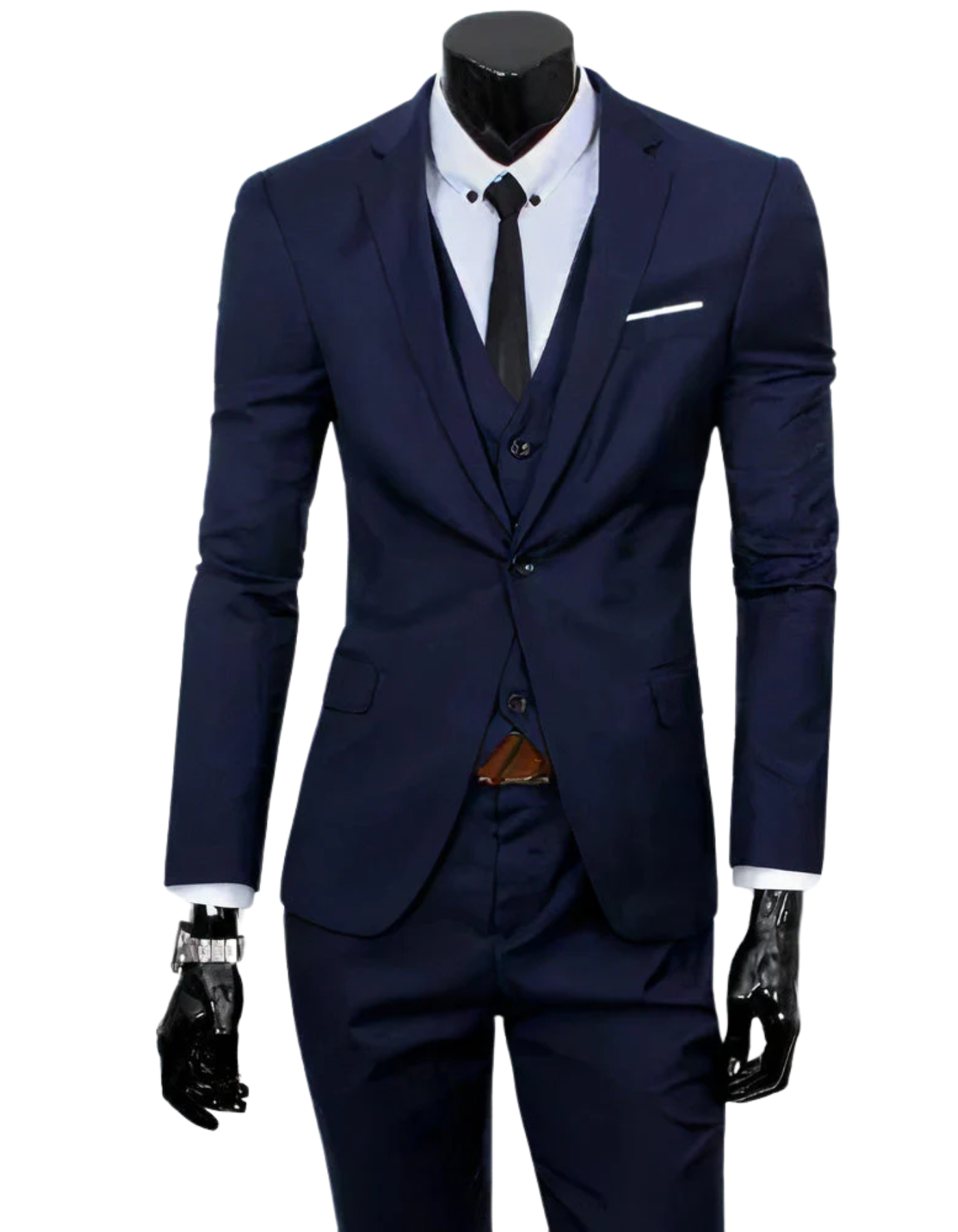 Levoire | Veste De Costume 3 Pièces Avec Gilet Et Pantalons Étroits Gris d'avoine