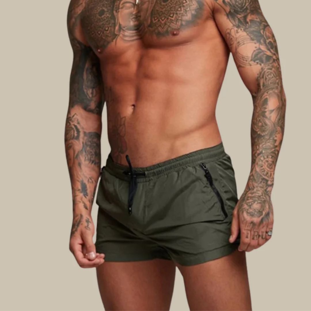 Levoire | Maillot De Bain Pantalon De Bain À Séchage Rapide Avec Design Moderne Vert armée