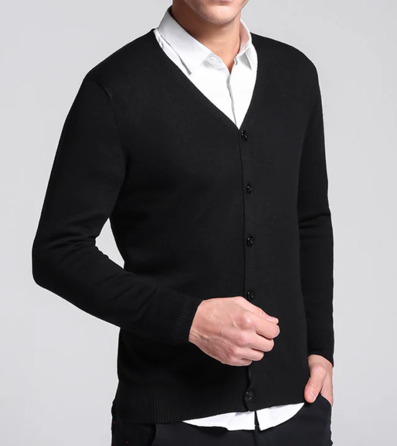 Levoire | Robe En Tricot Longue Avec Manches Longues Et Ceinture Noir
