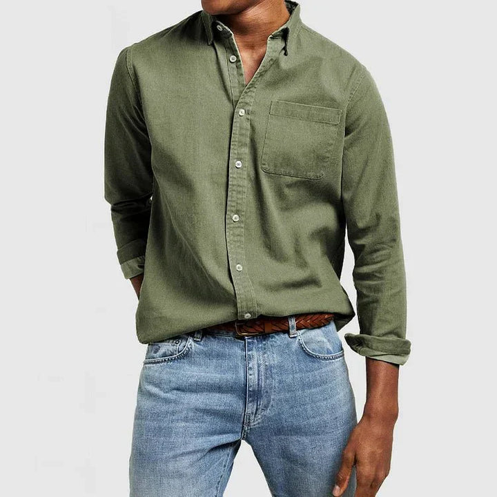 Levoire | Chemise À Manches Longues Chemise En Coton Confortable Dans Un Style Élégant