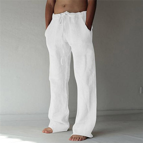 Levoire | Pantalon En Lin Style Baggy Pantalon D'Été Décontracté Et Confortable