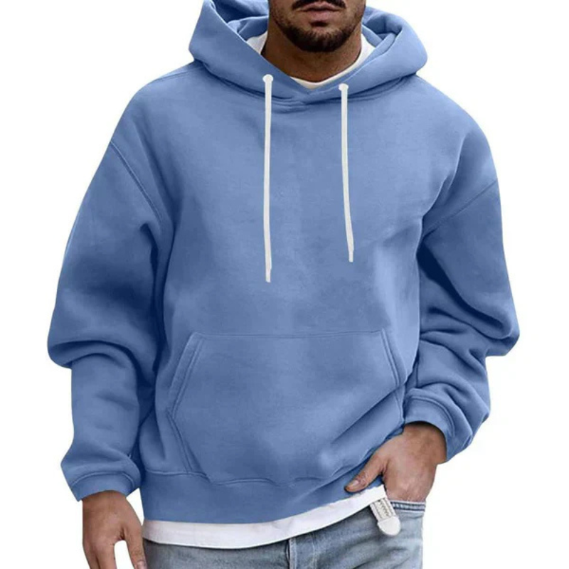 Levoire | Sweat À Capuche Surdimensionné Confortable À Manches Longues Avec Poches Bleu