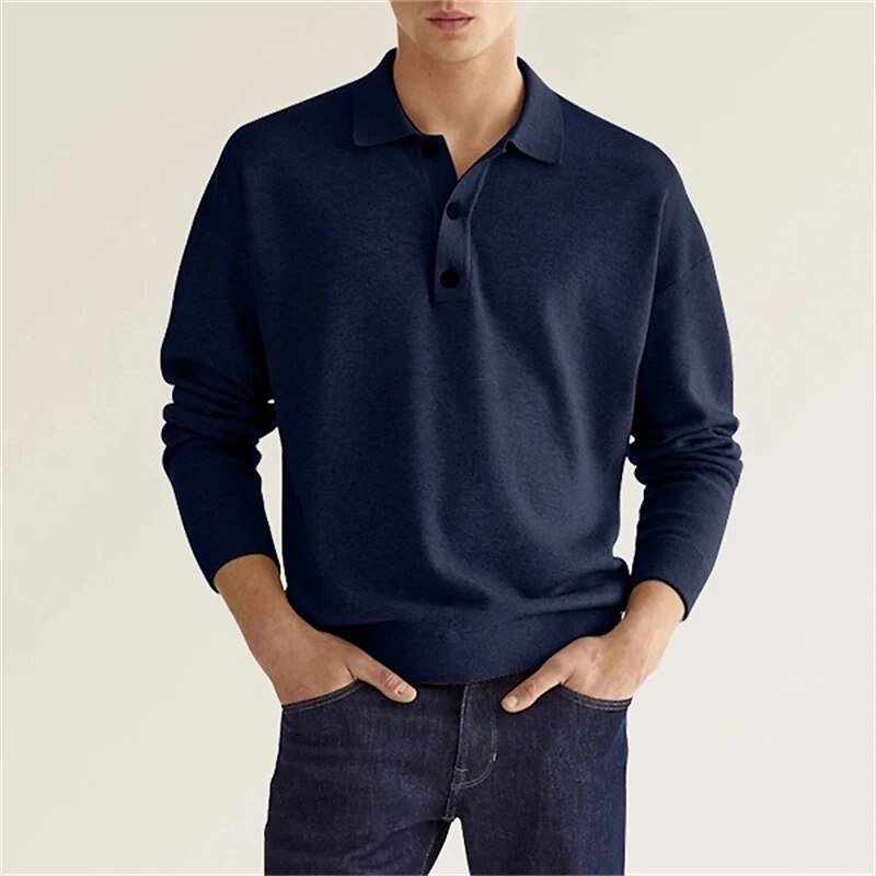 Levoire | Polo Shirt Polo Stylish Pour La Vie Quotidienne Et Les Loisirs Bleu