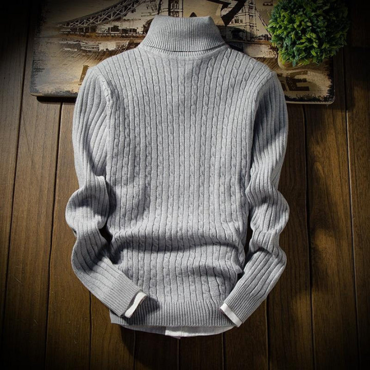 Levoire | Pull Col En Peluche À Manches Longues Chaudes Avec Des Manches Froncées Gris