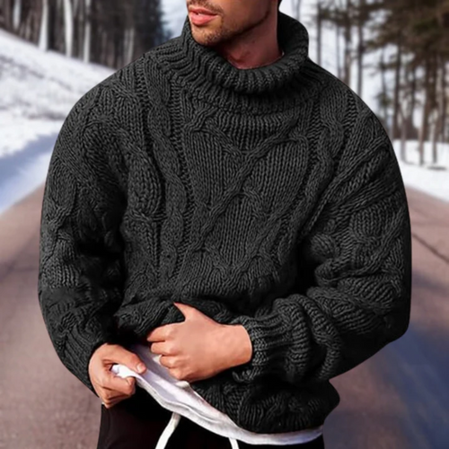Levoire | Pull en laine chaud à col roulé loose fit