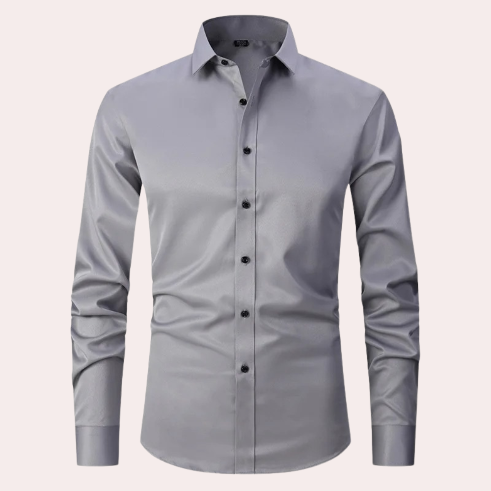 Levoire | Chemise Stretch Chemise Classique Avec Coupe Confortable Gris
