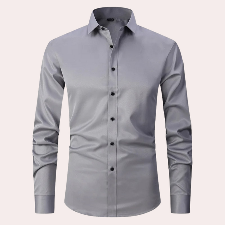 Levoire | Chemise Stretch Chemise Classique Avec Coupe Confortable Gris