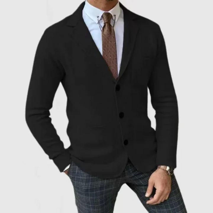 Levoire | Veste À Col Revers Réversible À Manches Longues Avec Boutons Et Poches Noir