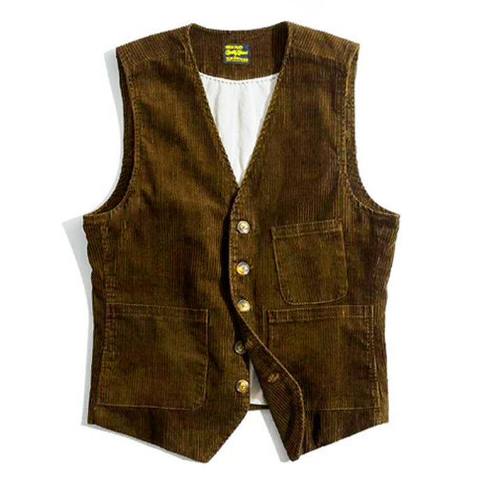 Levoire | Veste à revers Kord Braun (Sans manches)
