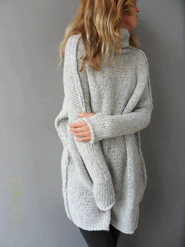 Levoire | Pull À Col Montant Surdimensionné Gris