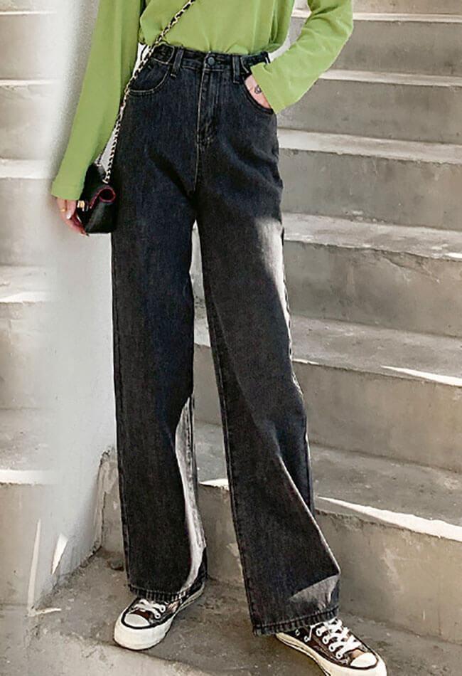 Levoire | Jean Baggy Boyfriend Taille Haute Gris