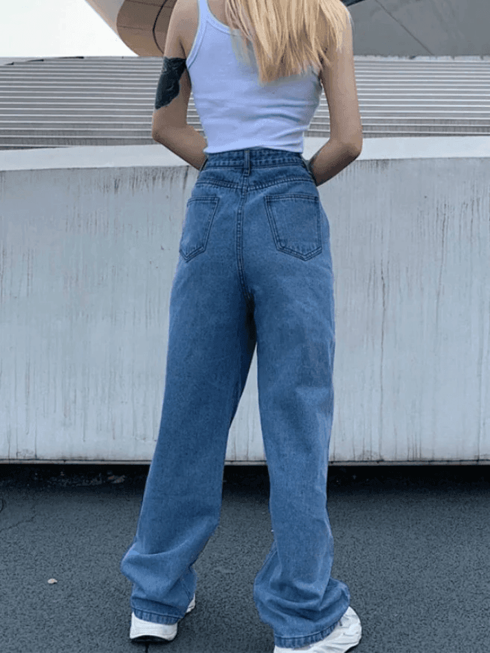 Levoire | Jean Boyfriend Papillon Taille Haute
