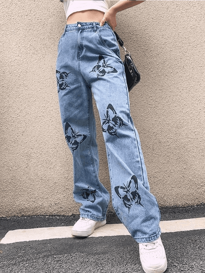 Levoire | Jean Boyfriend Papillon Taille Haute