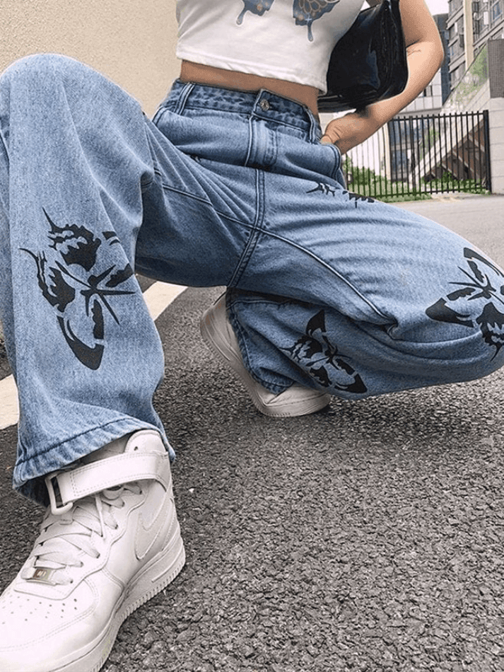 Levoire | Jean Boyfriend Papillon Taille Haute