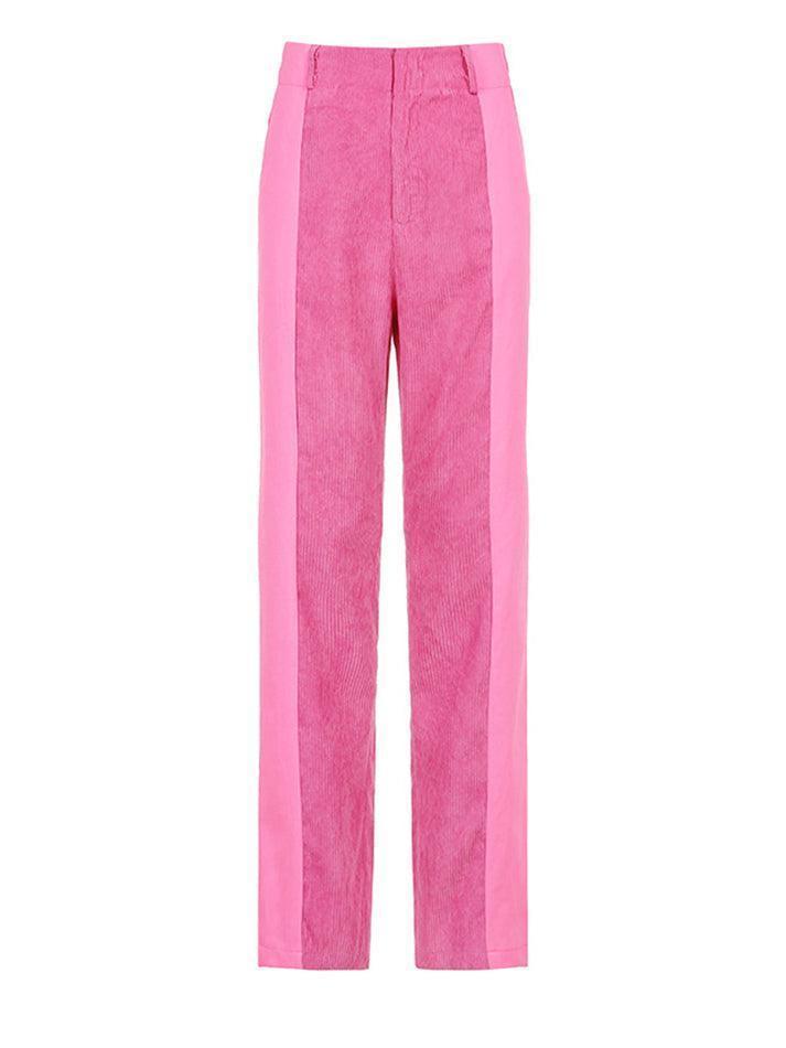 Levoire | Pantalon Large En Velours Côtelé Taille Haute Y2K