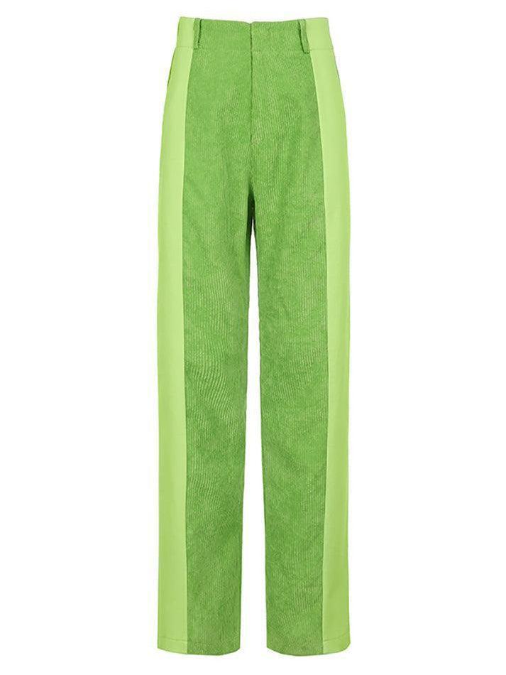 Levoire | Pantalon Large En Velours Côtelé Taille Haute Y2K