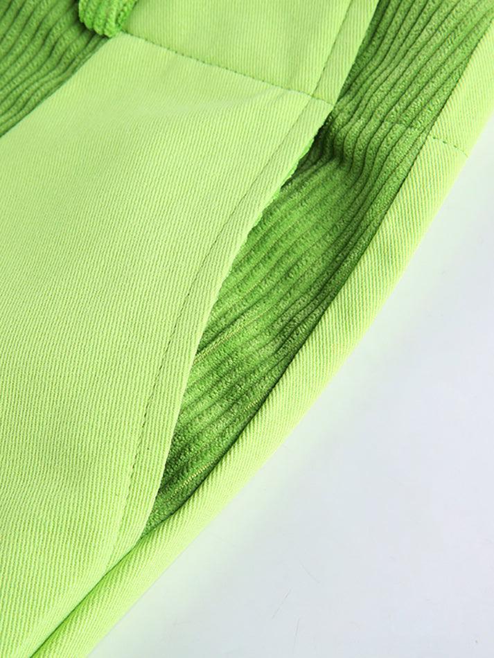 Levoire | Pantalon Large En Velours Côtelé Taille Haute Y2K