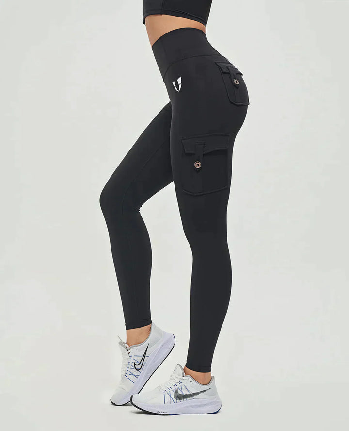 Levoire | Pantalons Cargo Taille Haute Noir