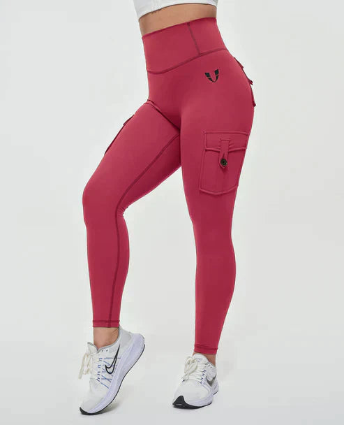 Levoire | Leggings Cargo Taille Haute Rosa