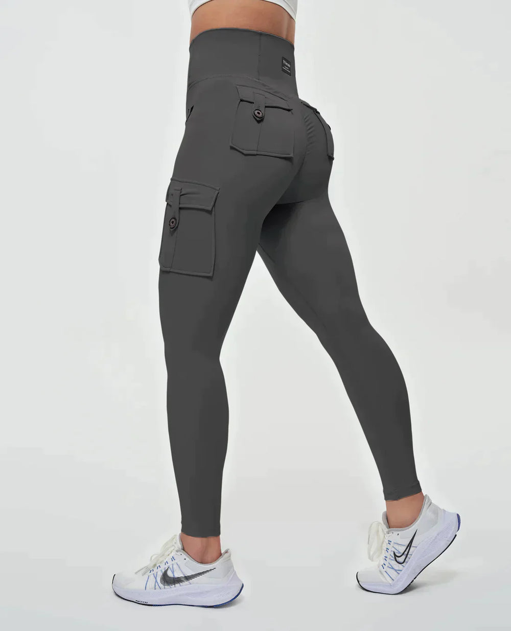 Levoire | Leggings Cargo Taille Haute Gris