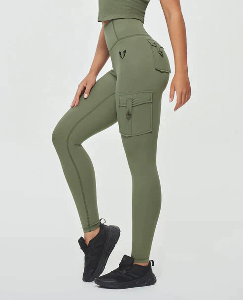 Levoire | Leggings Cargo Taille Haute Vert menthe