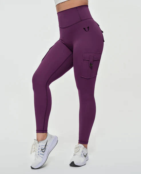 Levoire | Pantalons Cargo Taille Haute Lila