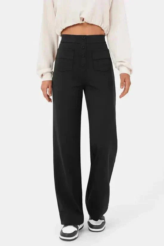 Levoire | Pantalons De Loisirs Élastiques Ajustés Pour Femmes Noir