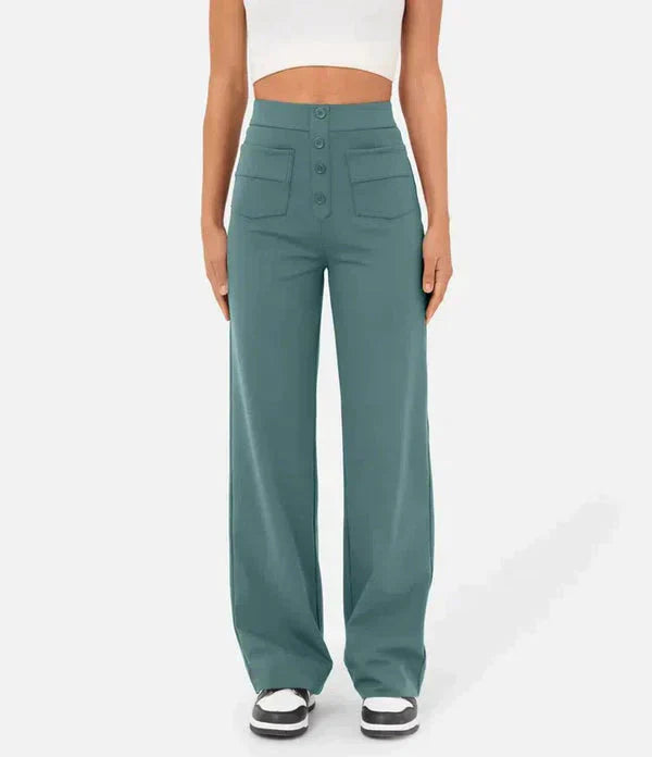 Levoire | Pantalon Button Down Pour Femmes Vert