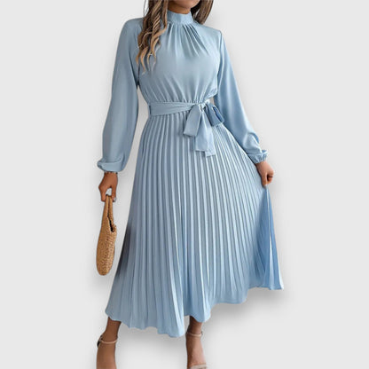Levoire | Robe Midi À Taille Cintrée Et Évasée bleu clair