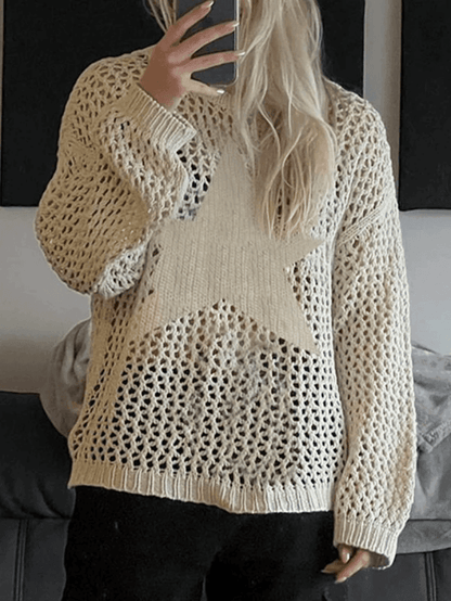 Levoire | Haut En Crochet À Étoile Évidée Beige