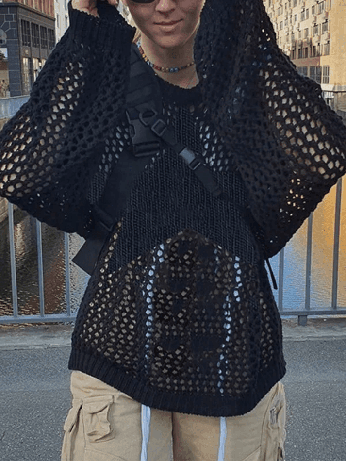 Levoire | Haut En Crochet À Étoile Évidée Noir