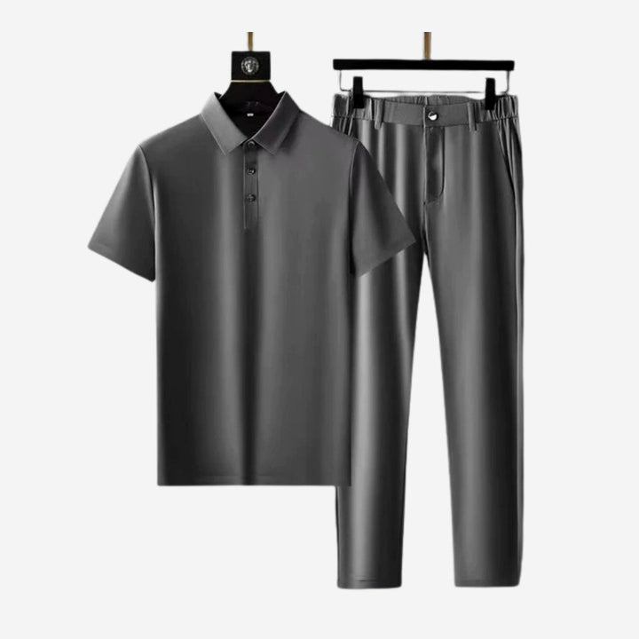 Levoire | Ensemble Élégant Composé D'Un Haut Et D'Un Pantalon Gris