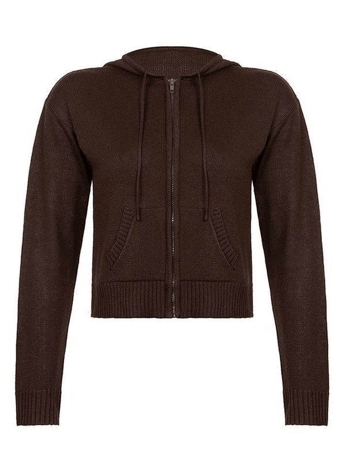 Levoire | Veste En Tricot Cropped À Capuche