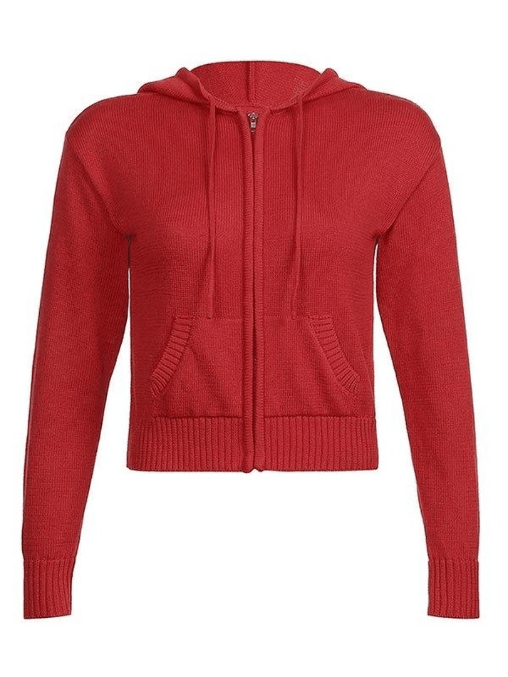 Levoire | Veste En Tricot Cropped À Capuche