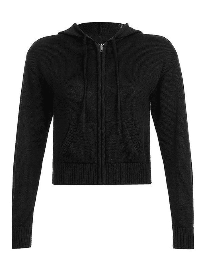 Levoire | Veste En Tricot Cropped À Capuche