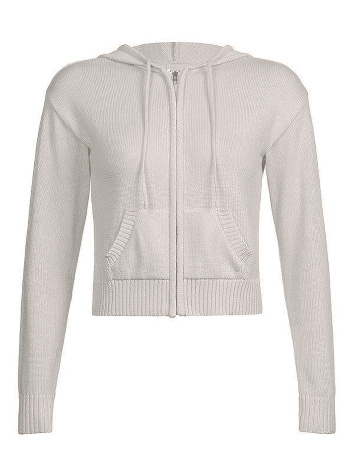 Levoire | Veste En Tricot Cropped À Capuche