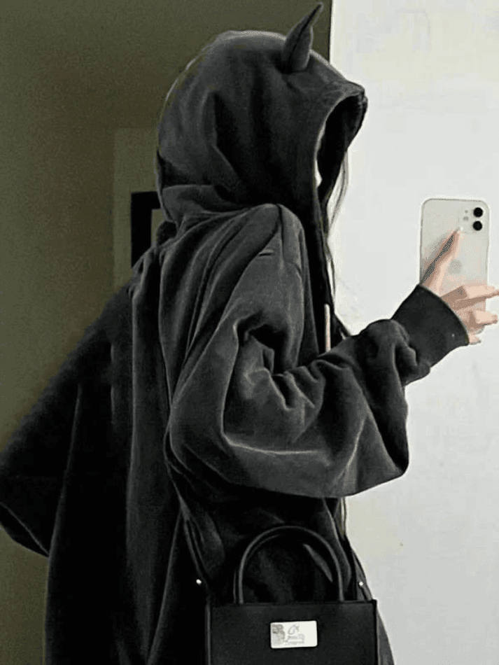 Levoire | Détail Corne Sweat À Capuche Zippé En Polaire Doublé