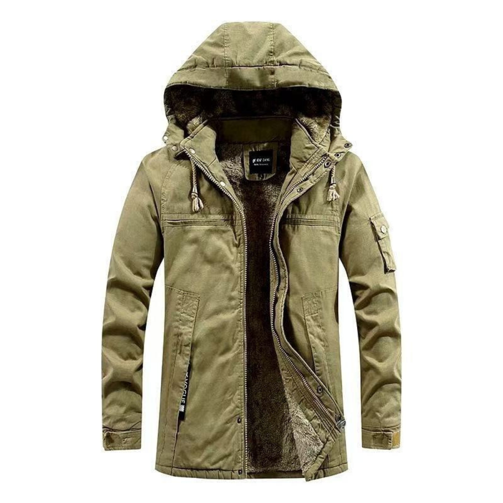 Levoire | Veste De Transition Pour Hommes Avec Capuche Khaki