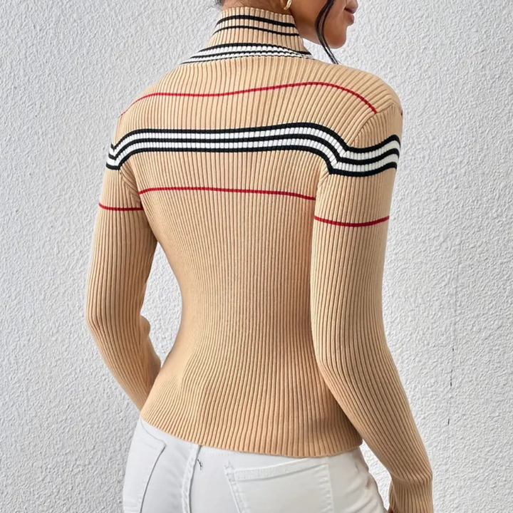 Levoire | Pull À Col Roulé Côtelé Pour Femmes