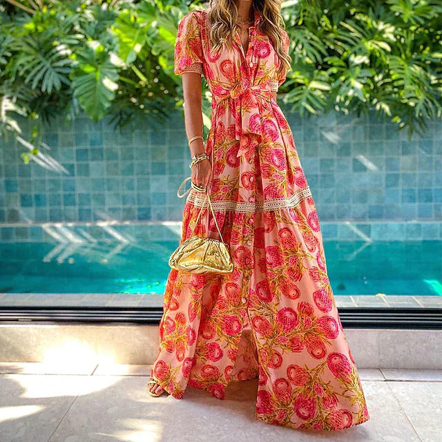 Levoire | Robe Fleurie Élégante Pour Femme - Rose