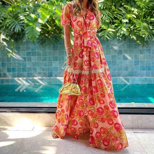 Levoire | Robe Fleurie Élégante Pour Femme - Rose