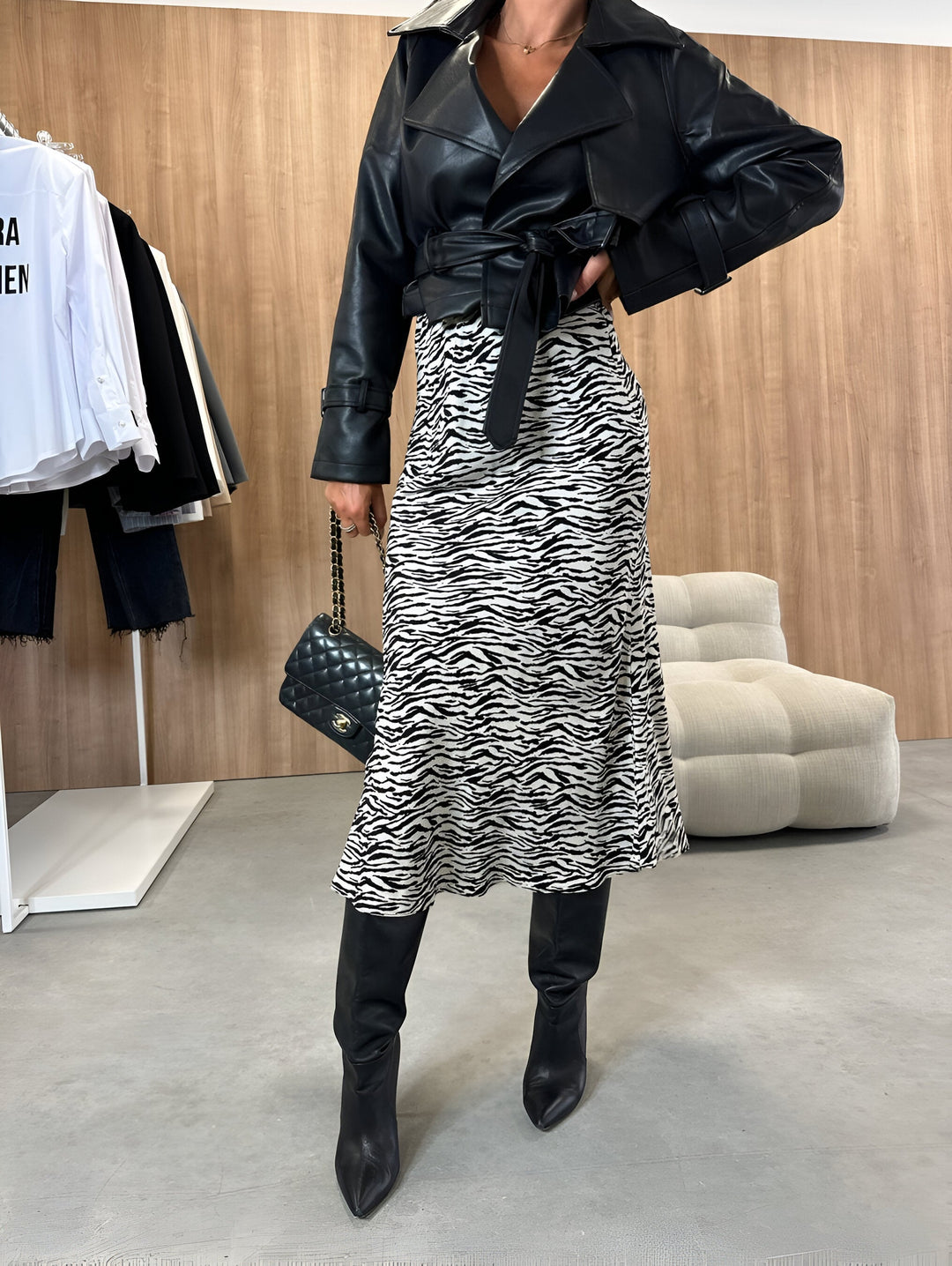 Levoire | Jupe Audacieuse Avec Motif Animal Et Taille Haute Pour Femmes
