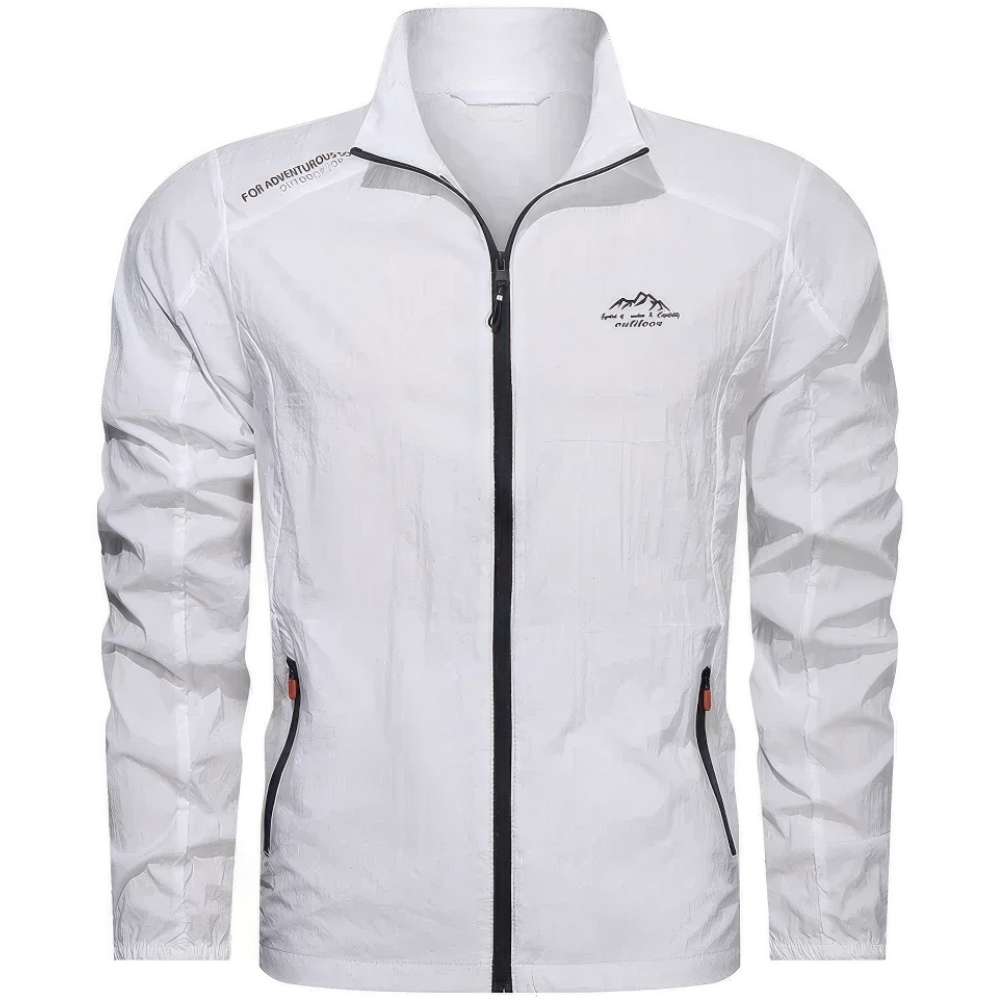 Levoire | Veste D'Été Coupe-Vent Avec Fermeture Éclair Blanc
