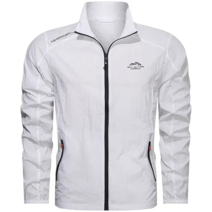 Levoire | Veste D'Été Coupe-Vent Avec Fermeture Éclair Blanc