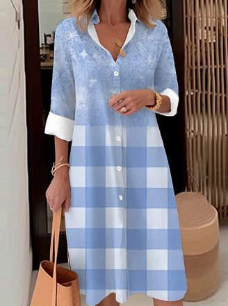 Levoire | Robe Chemise Élégante Bleu